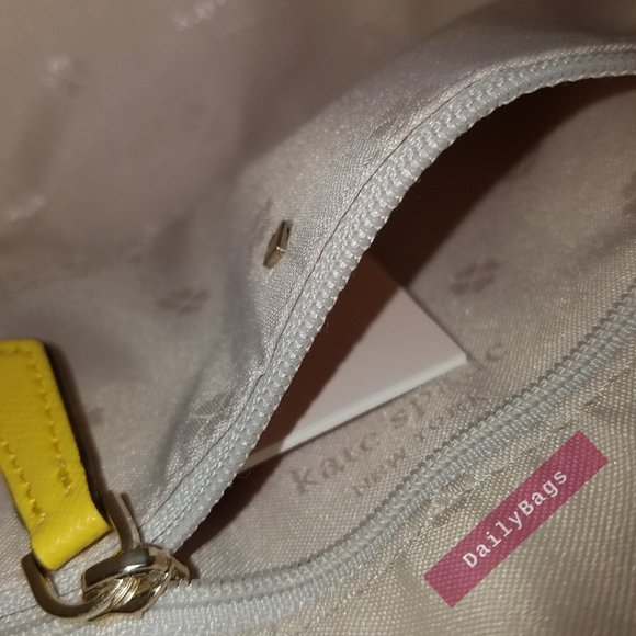 NWT KATE SPADE 100% AUTHENTIC SPENCER SMALL DOME CROSSBODY YELLOW SESAME - Picture 9 of 9
